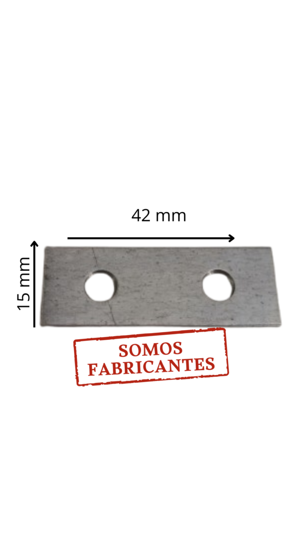 Chapas traseras para peanas