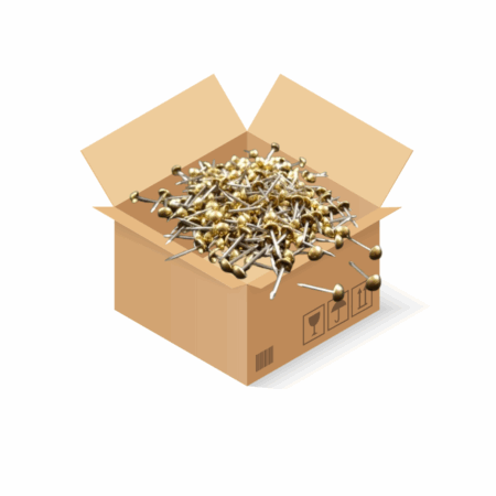 Clavos cabeza convexa dorada de 4mm X 10mm para chapas de trofeo