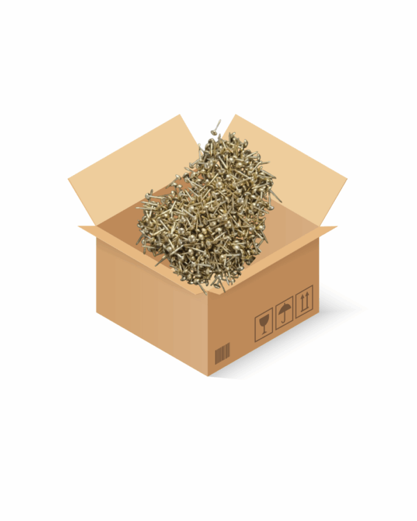 Clavos cabeza convexa latonada de 4mm X 10mm para chapas de trofeo